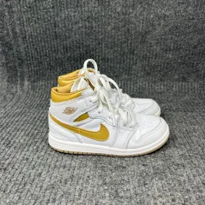 Nike Air Jordan 1 Retro High OG White Metallic Gold Shoes TD Size 10C FD2598-107