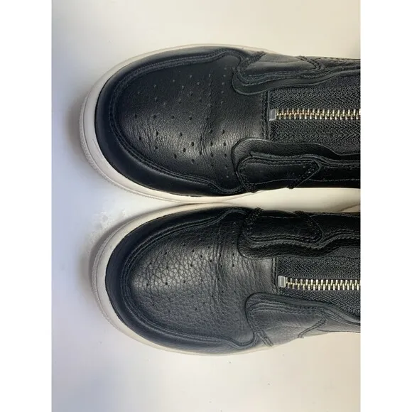 Nike Air Jordan 1 Retro High Shoes Black AT0575-006 Leather Zip Women’s Shoe 7.5