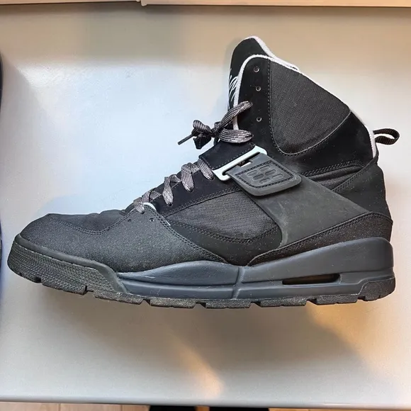 NIKE AIR JORDAN Flight 45 TRK Black &amp; Grey HighTop Sneakers 467927-003