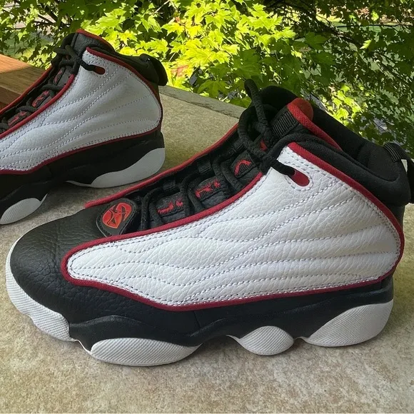 Nike Air Jordan Pro Strong White Upper with Black and Red Trim Like New …