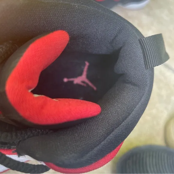 Nike Air Jordan Pro Strong White Upper with Black and Red Trim Like New …