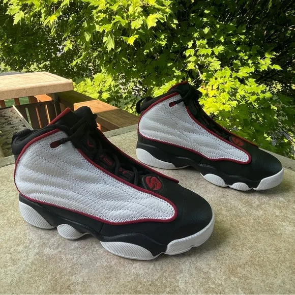 Nike Air Jordan Pro Strong White Upper with Black and Red Trim Like New …
