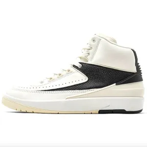 NIKE AIR JORDAN RETRO 2 High top Women Sneaker Shoes White Milk Black Various sz
