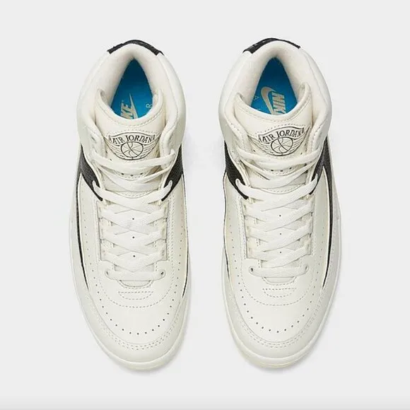 NIKE AIR JORDAN RETRO 2 High top Women Sneaker Shoes White Milk Black Various sz