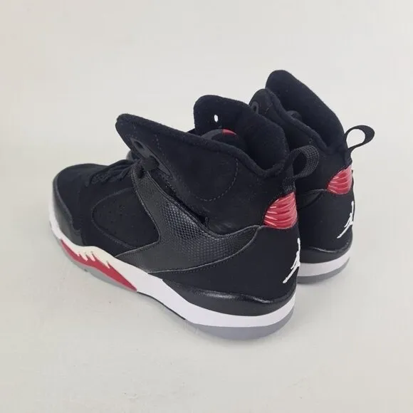 Nike Air Jordan Sixty Plus Black Leather LITTLE Kids Shoes SZ 2.5