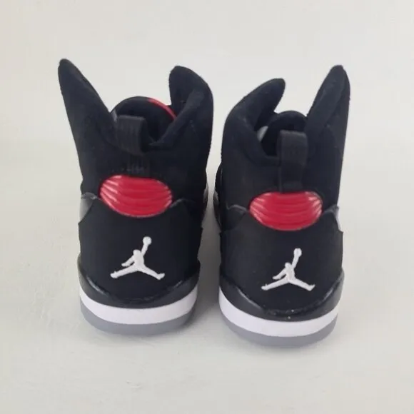 Nike Air Jordan Sixty Plus Black Leather LITTLE Kids Shoes SZ 2.5