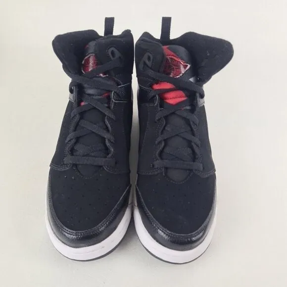 Nike Air Jordan Sixty Plus Black Leather LITTLE Kids Shoes SZ 2.5