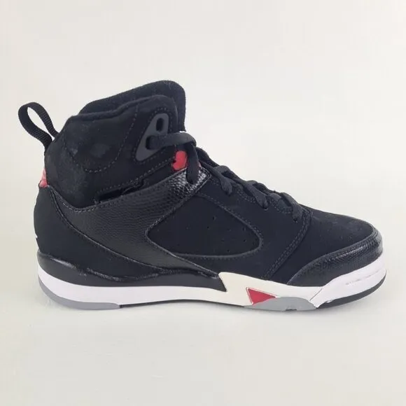 Nike Air Jordan Sixty Plus Black Leather LITTLE Kids Shoes SZ 2.5