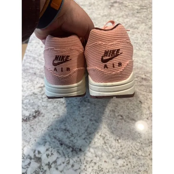 Nike Air Max 1 Premium 'Coral Stardust Corduroy' Shoes - Size 9