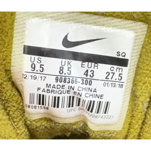 Nike Air Max 1 Premium Retro Green Curry 908366-300 Olive Sz9.5