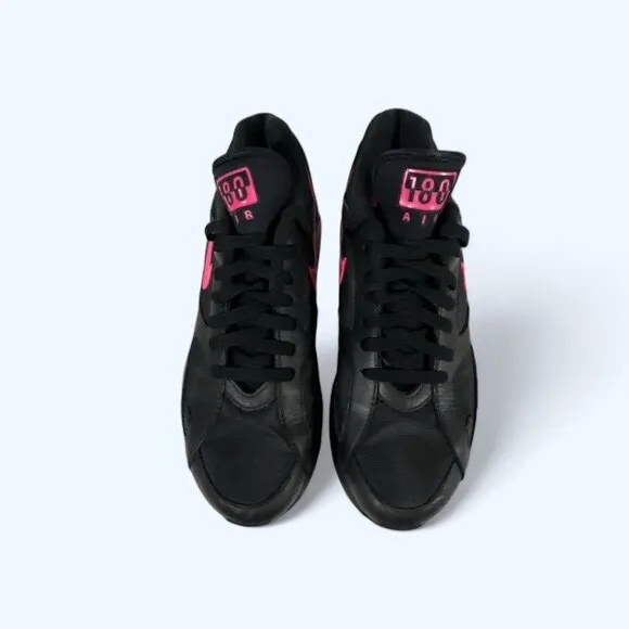 Nike Air Max 180 Black Pink Blast AQ9974 001 Mens Size 8.5 Blink Wolf Grey