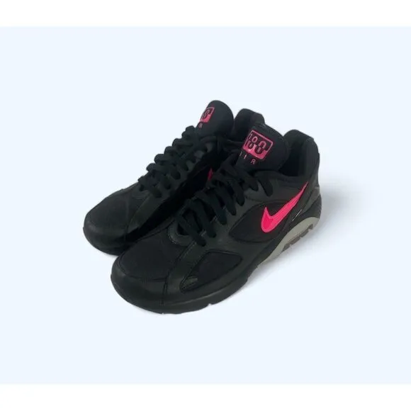 Nike Air Max 180 Black Pink Blast AQ9974 001 Mens Size 8.5 Blink Wolf Grey
