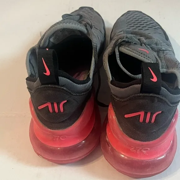 Nike Air Max 270 Grey Pink Shoes Low Top Sneakers Youth Girls 6.5Y Women Sz 8