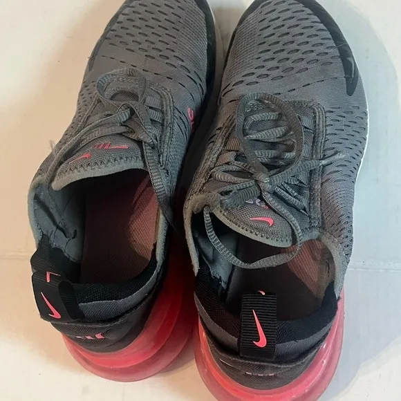 Nike Air Max 270 Grey Pink Shoes Low Top Sneakers Youth Girls 6.5Y Women Sz 8
