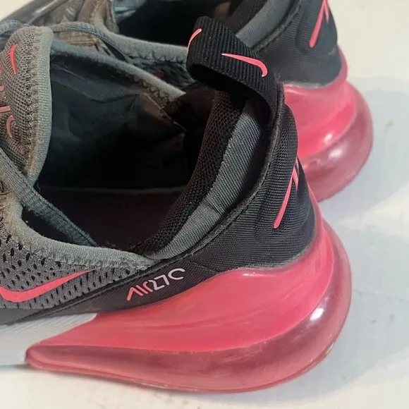 Nike Air Max 270 Grey Pink Shoes Low Top Sneakers Youth Girls 6.5Y Women Sz 8