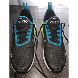 Nike Air Max 270 GS Size 5Y Black/White Bright Spruce Shoes Sneakers 943345 026