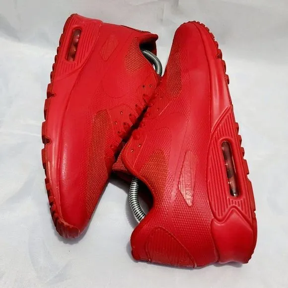 Nike‎ Air Max 90 Hyperfuse Red Independence Day Shoes 454446-600 Mens Size 9.5