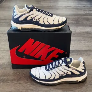 Nike Air Max 97 Plus ‘Silver Shark’ White/Navy/Metallic AH8144-100 Men's Size 11