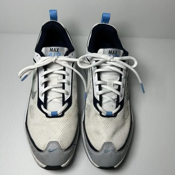 Nike Air Max AP White Sneakers Shoes CU4826-104 White Gray &amp; Blue Size 8