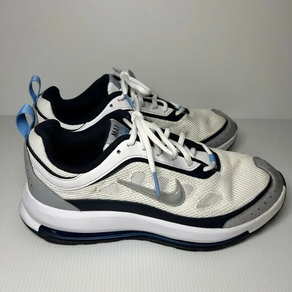 Nike Air Max AP White Sneakers Shoes CU4826-104 White Gray &amp; Blue Size 8