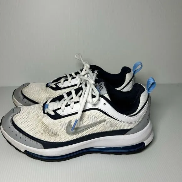 Nike Air Max AP White Sneakers Shoes CU4826-104 White Gray &amp; Blue Size 8