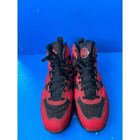 Nike Air Max SQ Uptempo Zm Mens siz 10  Red Black Mid Top Basketball Shoes 63092