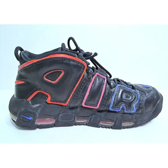 Nike Air More Uptempo '96 FD0729-001 Basketball Shoes Men's Size 10.5 Red Blue