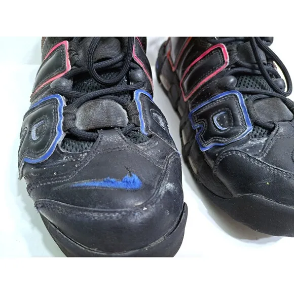 Nike Air More Uptempo '96 FD0729-001 Basketball Shoes Men's Size 10.5 Red Blue