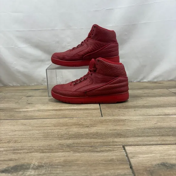 Nike Air Python Men's Size 8 US 705066-600 Red Mid Top Lace Up Athletic Shoes