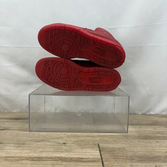 Nike Air Python Men's Size 8 US 705066-600 Red Mid Top Lace Up Athletic Shoes