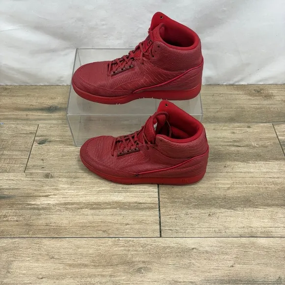 Nike Air Python Men's Size 8 US 705066-600 Red Mid Top Lace Up Athletic Shoes