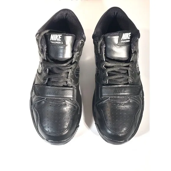 Nike Air Trainer 1.2 Mid Shoes Black Men's Size 11 407760-001 Bo Jackson McEnroe