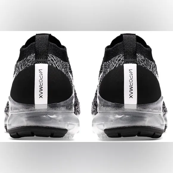 Nike Air VaporMax Flyknit 3 Oreo Running Shoes 8.5 Black/White/Metallic Silver