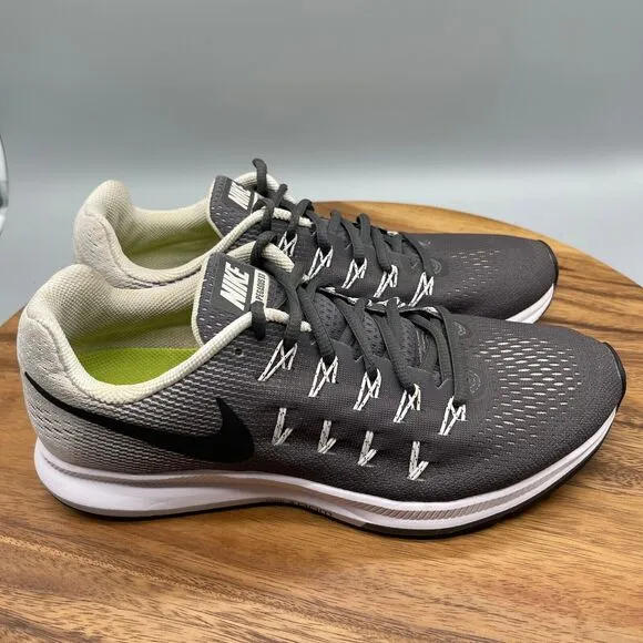 Nike Air Zoom Pegasus 33 Shoes Womens Size 10 Dark Gray Running Comfort Walking