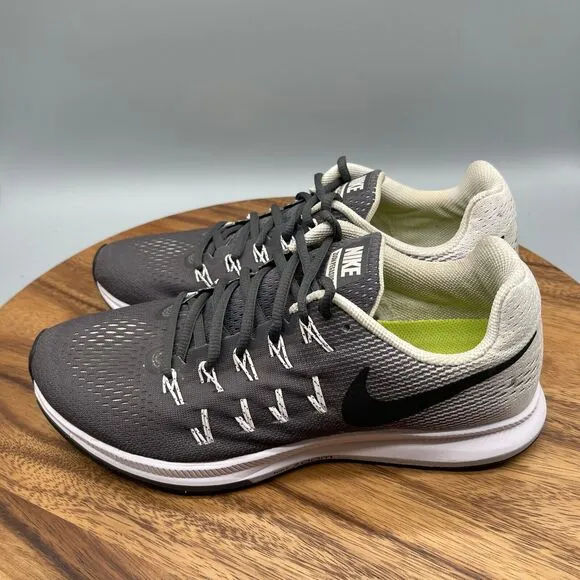 Nike Air Zoom Pegasus 33 Shoes Womens Size 10 Dark Gray Running Comfort Walking
