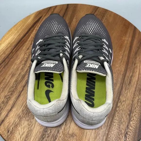 Nike Air Zoom Pegasus 33 Shoes Womens Size 10 Dark Gray Running Comfort Walking