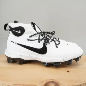 Nike Alpha Huarache NXT MCS Mens Size 13 Baseball Cleats High Top White Black