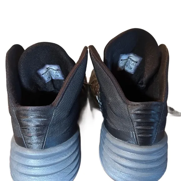 Nike Black and Gray High-Top Sneakers hyperdunk