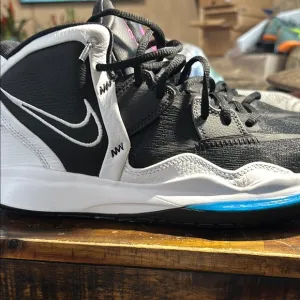 Nike Black and Pink High-Top Athletic Sneakers