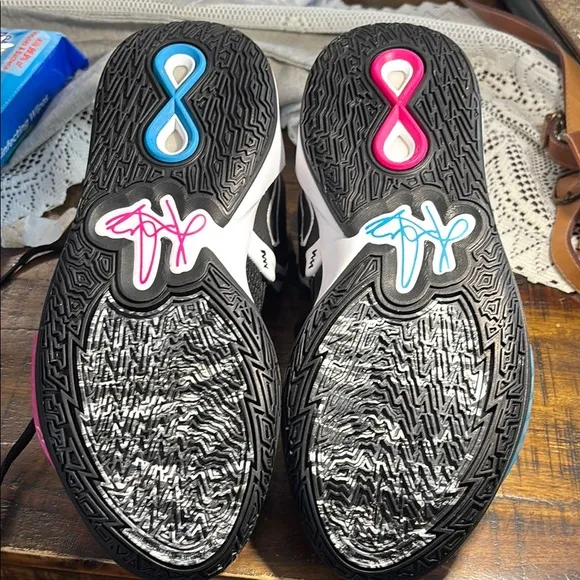 Nike Black and Pink High-Top Athletic Sneakers