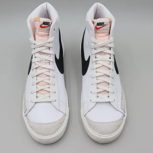 Nike Blazer Mid '77 Vintage Mens Size 12 US White Black Leather Shoes Sneakers