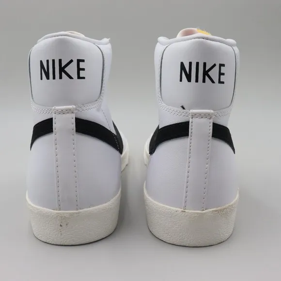 Nike Blazer Mid '77 Vintage Mens Size 12 US White Black Leather Shoes Sneakers