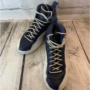 NIKE Boy’s Air Jordan’s 12 Retro Obsidian High Top Basketball Sneakers /Size: 5Y