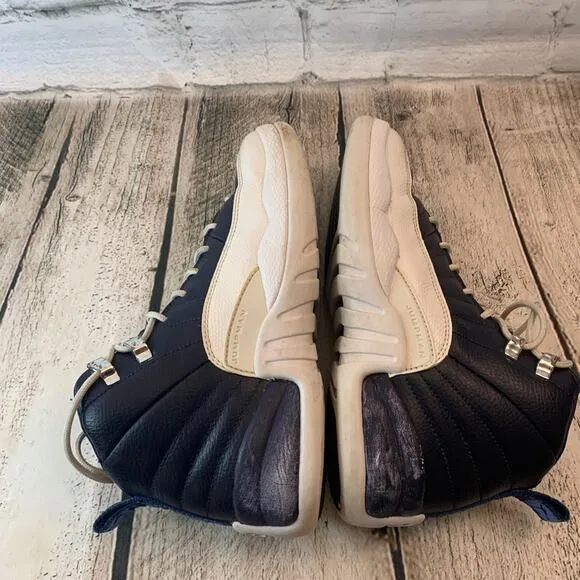NIKE Boy’s Air Jordan’s 12 Retro Obsidian High Top Basketball Sneakers /Size: 5Y