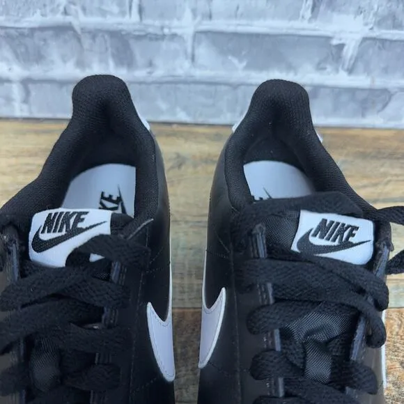 Nike Classic Cortez Leather Black White Running Shoes 807471-010 Womens Size 8