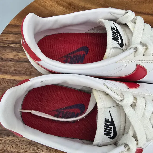 Nike Classic Cortez Shoes Women's 8 White Red Forrest Gump Athletic Sneakers