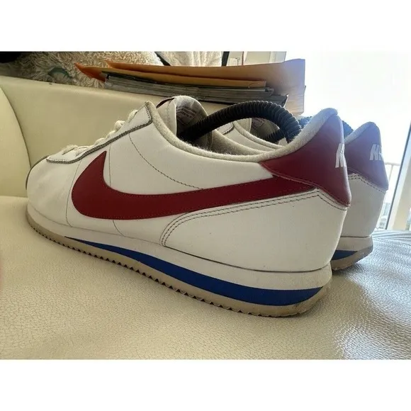 Nike Cortez Forrest Gump '72 OG‎ White Leather Red Blue 882254-164 Mens Size 13