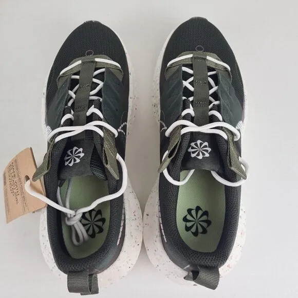 Nike Crater Impact Green White Mens Running Sneakers