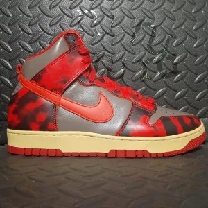 Nike Dunk High 1985 Red Acid Wash shoes DD9404-600 &quot;FREDDIE&quot; lace swap