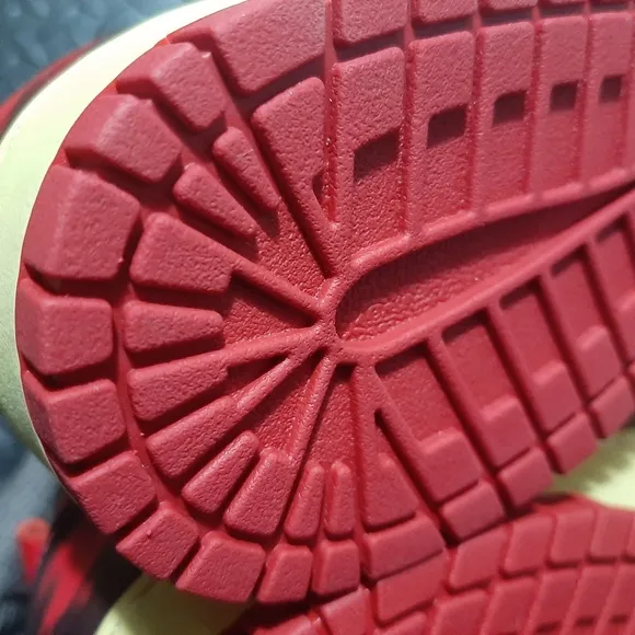 Nike Dunk High 1985 Red Acid Wash shoes DD9404-600 &quot;FREDDIE&quot; lace swap